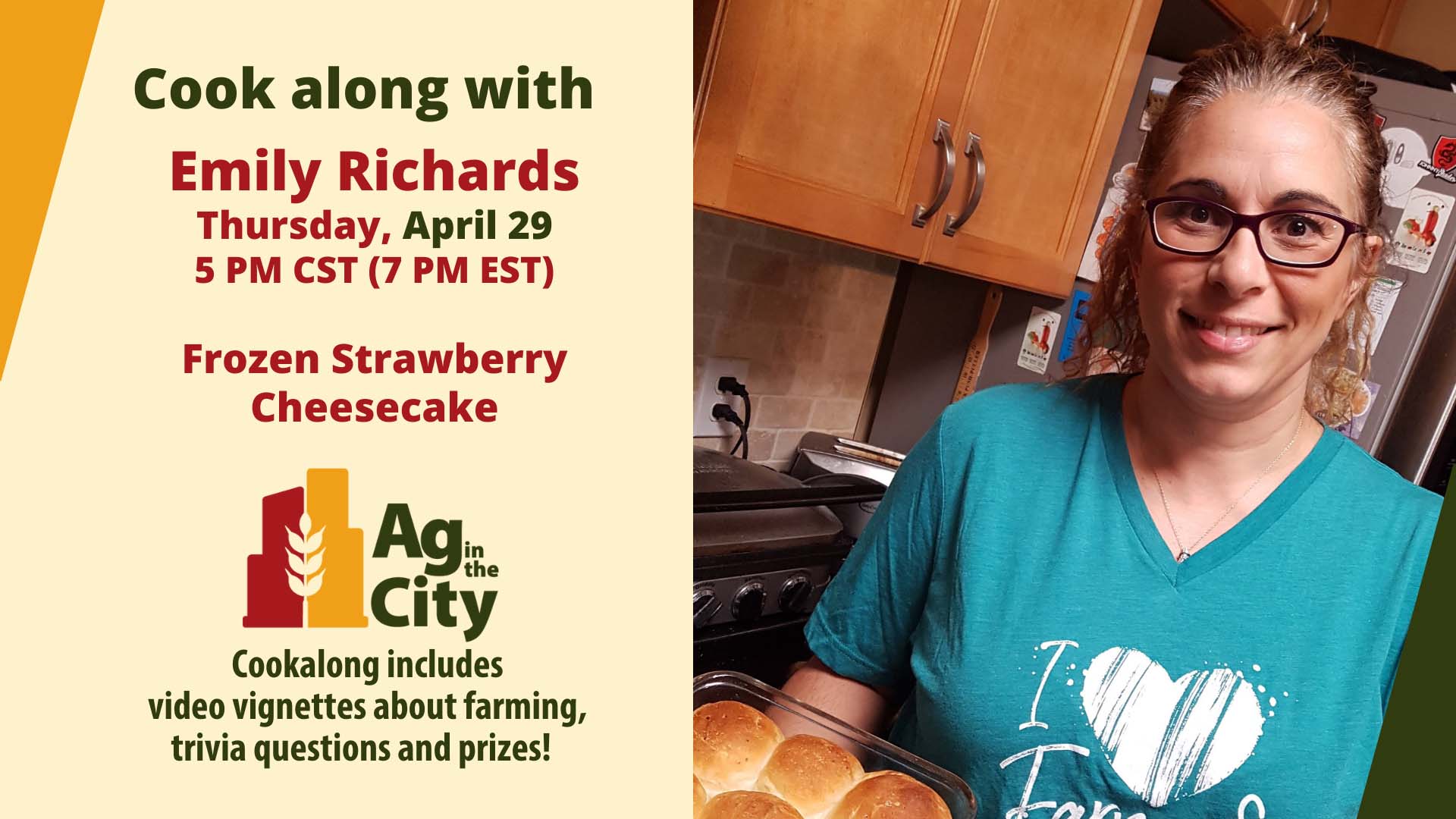 Emily Richards Cookalong Cheesecake April 29