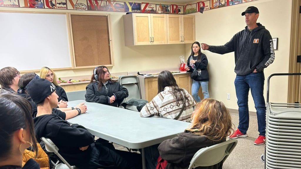 Clinton-Speaking-CHEP-students